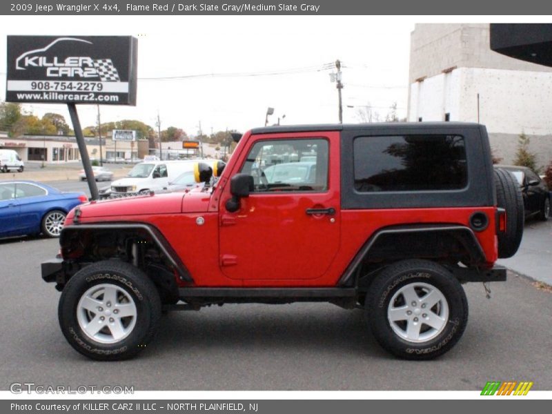 Flame Red / Dark Slate Gray/Medium Slate Gray 2009 Jeep Wrangler X 4x4