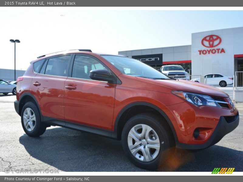 Hot Lava / Black 2015 Toyota RAV4 LE