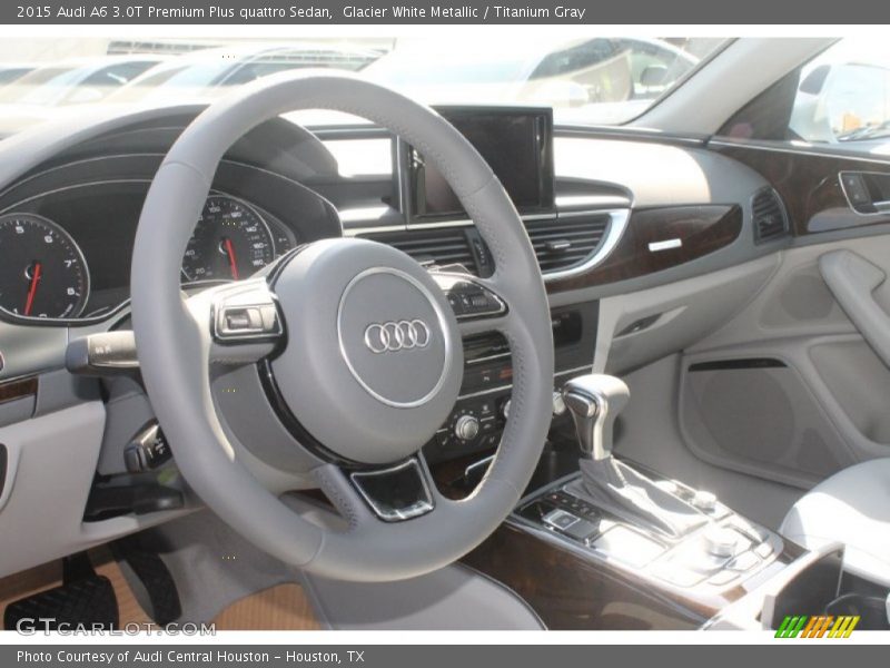 Glacier White Metallic / Titanium Gray 2015 Audi A6 3.0T Premium Plus quattro Sedan