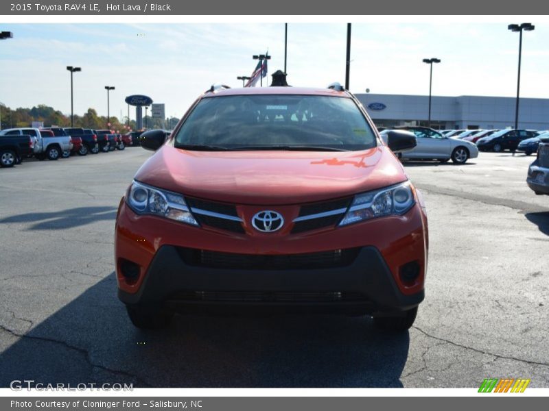 Hot Lava / Black 2015 Toyota RAV4 LE