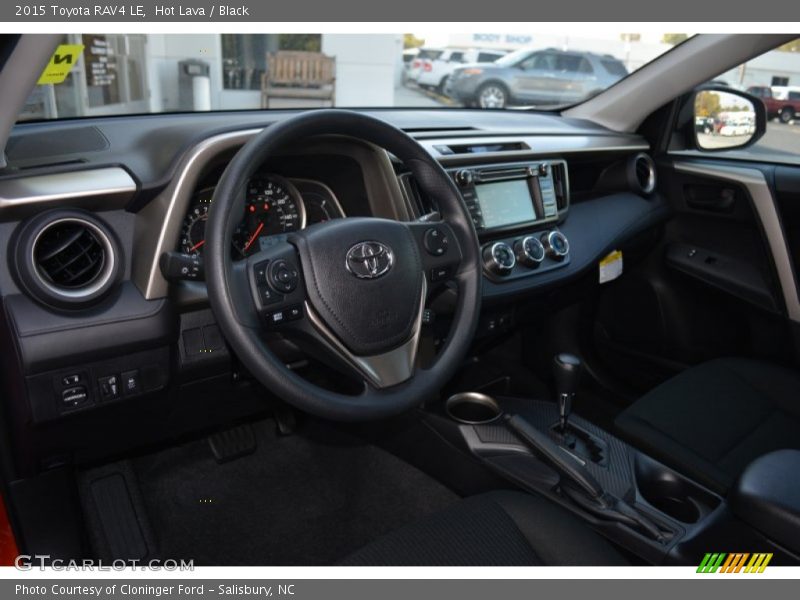 Hot Lava / Black 2015 Toyota RAV4 LE