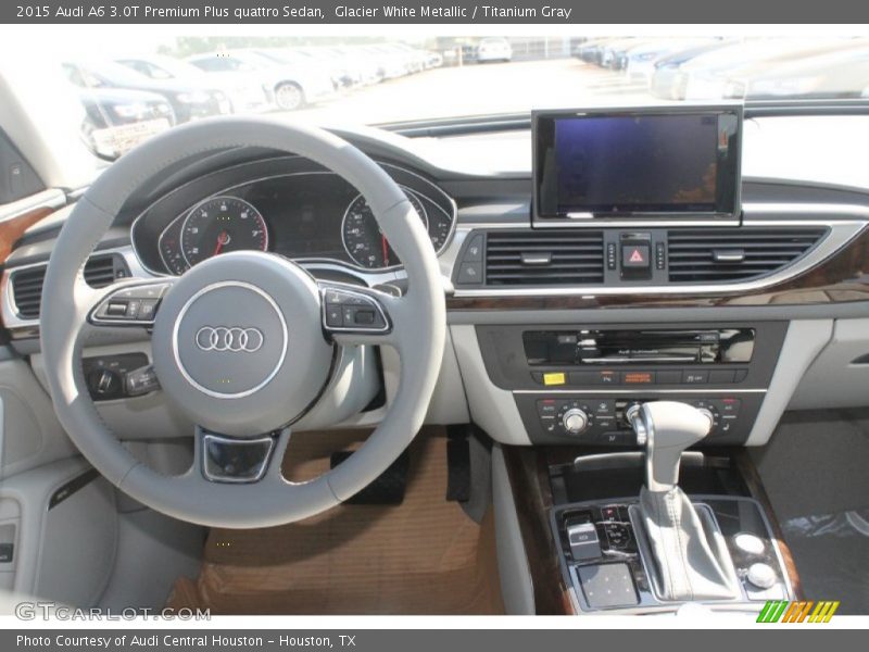 Glacier White Metallic / Titanium Gray 2015 Audi A6 3.0T Premium Plus quattro Sedan