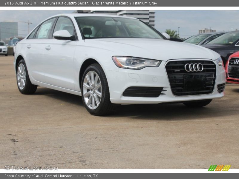 Glacier White Metallic / Titanium Gray 2015 Audi A6 2.0T Premium Plus quattro Sedan