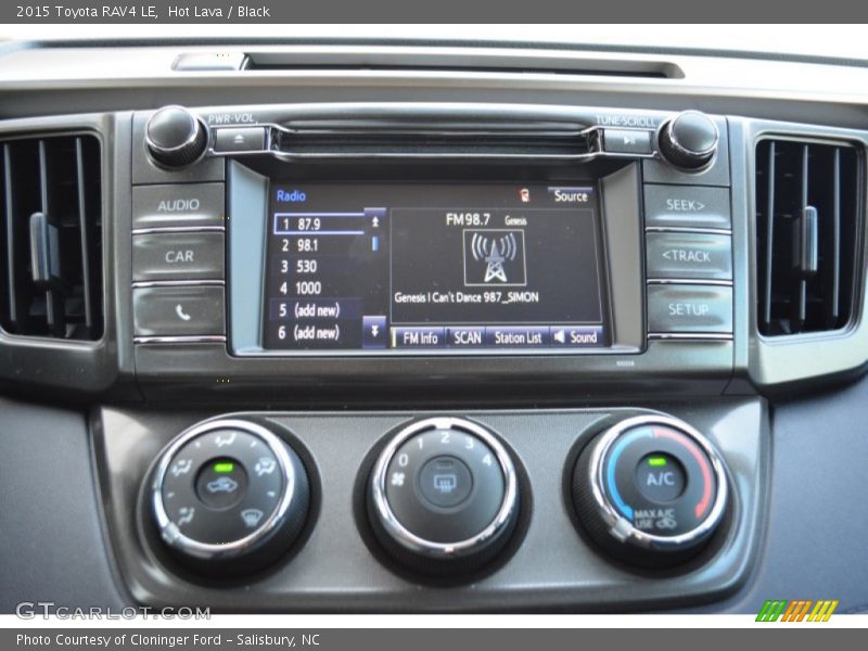 Controls of 2015 RAV4 LE