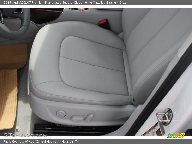 Glacier White Metallic / Titanium Gray 2015 Audi A6 2.0T Premium Plus quattro Sedan