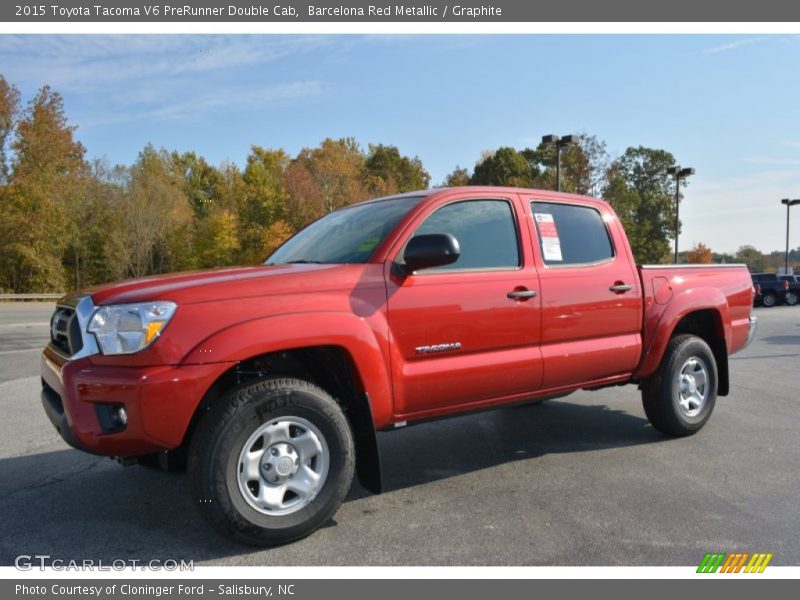 Barcelona Red Metallic / Graphite 2015 Toyota Tacoma V6 PreRunner Double Cab