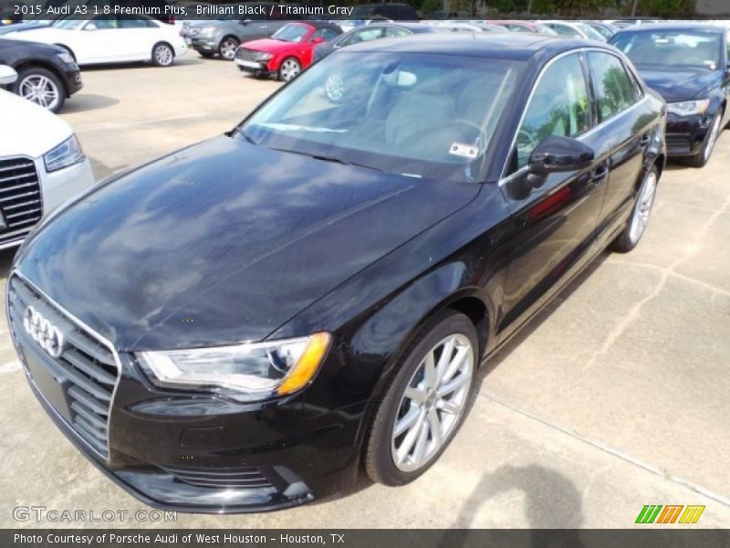 Brilliant Black / Titanium Gray 2015 Audi A3 1.8 Premium Plus