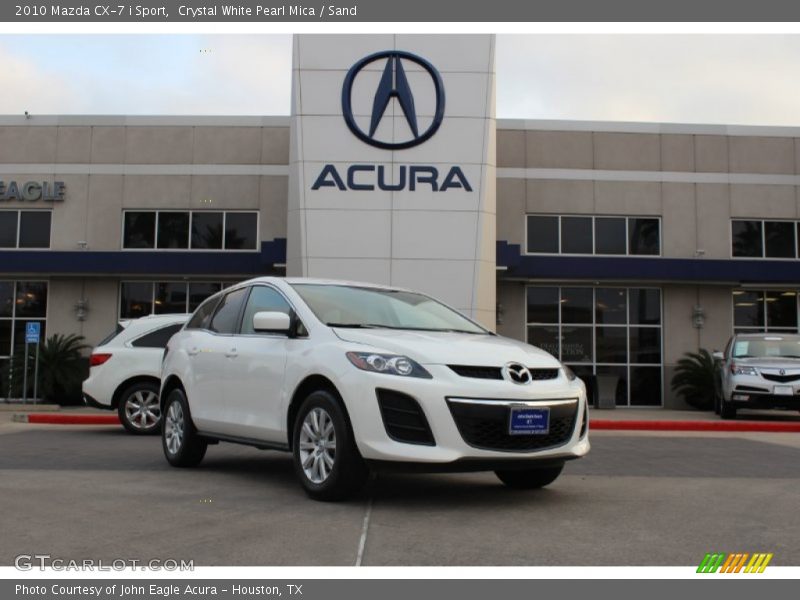 Crystal White Pearl Mica / Sand 2010 Mazda CX-7 i Sport