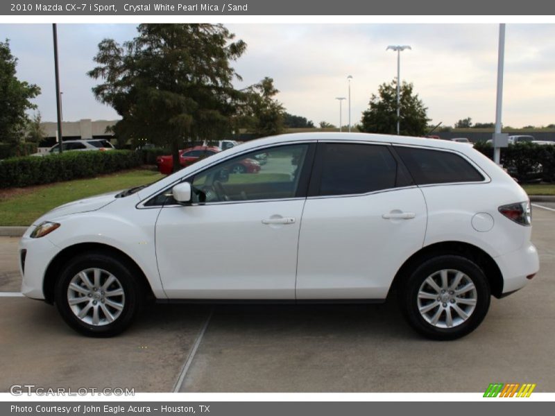 Crystal White Pearl Mica / Sand 2010 Mazda CX-7 i Sport
