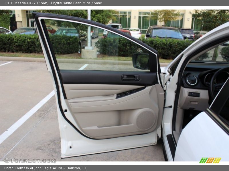Crystal White Pearl Mica / Sand 2010 Mazda CX-7 i Sport