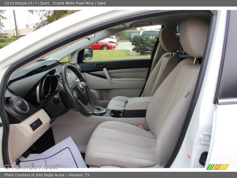 Crystal White Pearl Mica / Sand 2010 Mazda CX-7 i Sport