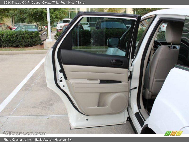 Crystal White Pearl Mica / Sand 2010 Mazda CX-7 i Sport