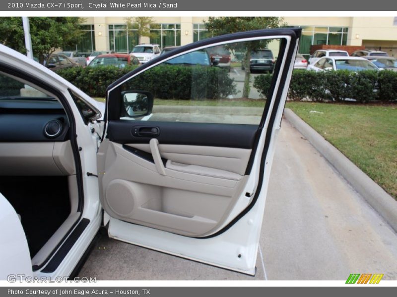 Crystal White Pearl Mica / Sand 2010 Mazda CX-7 i Sport
