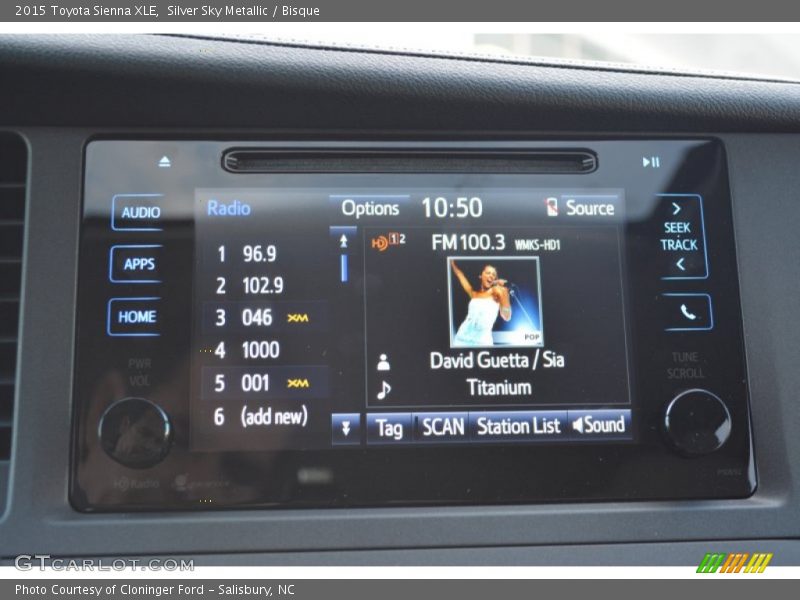 Silver Sky Metallic / Bisque 2015 Toyota Sienna XLE