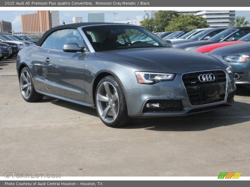 Monsoon Gray Metallic / Black 2015 Audi A5 Premium Plus quattro Convertible