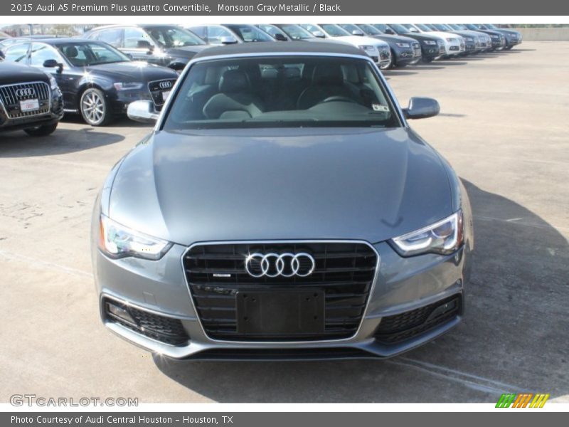 Monsoon Gray Metallic / Black 2015 Audi A5 Premium Plus quattro Convertible