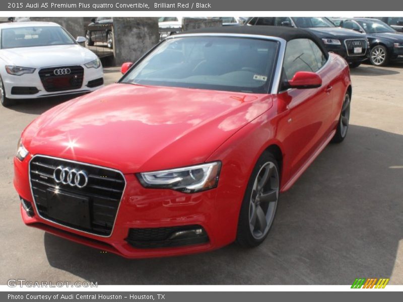 Brilliant Red / Black 2015 Audi A5 Premium Plus quattro Convertible
