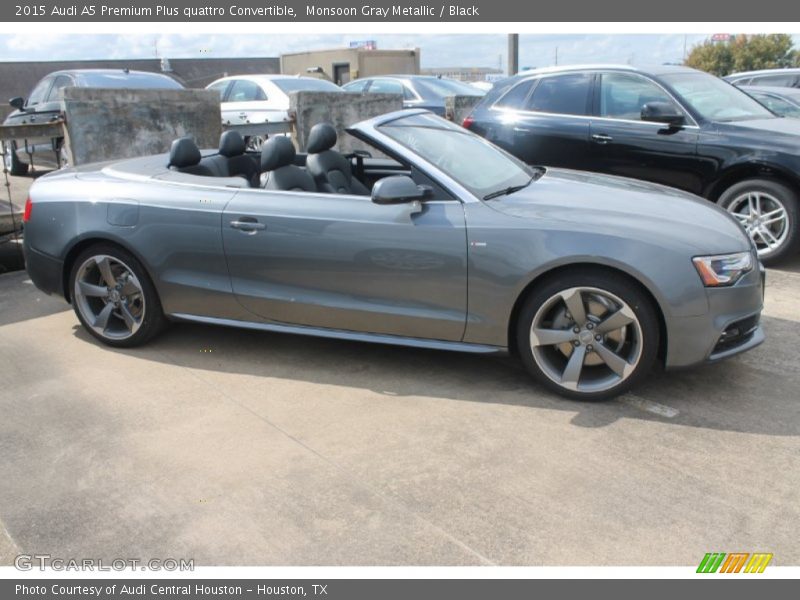 Monsoon Gray Metallic / Black 2015 Audi A5 Premium Plus quattro Convertible