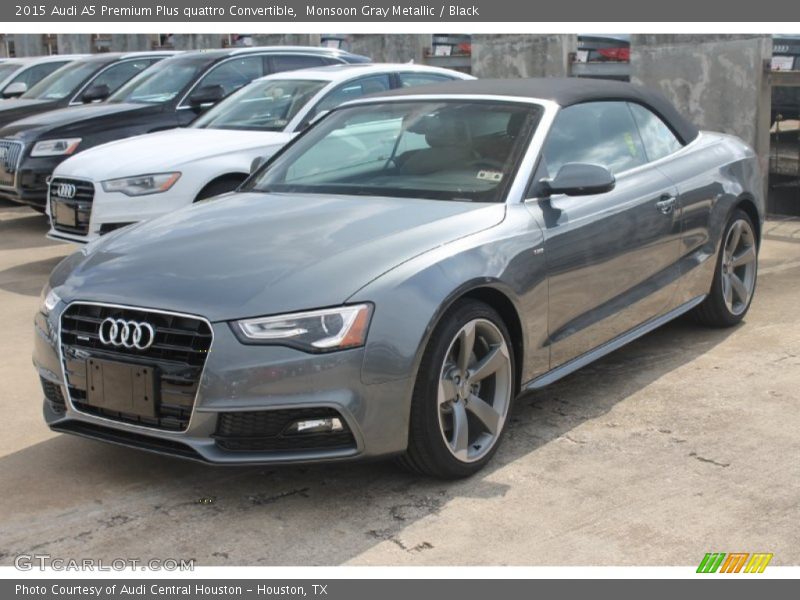 Monsoon Gray Metallic / Black 2015 Audi A5 Premium Plus quattro Convertible