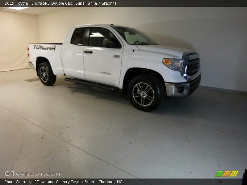 Super White / Graphite 2015 Toyota Tundra SR5 Double Cab