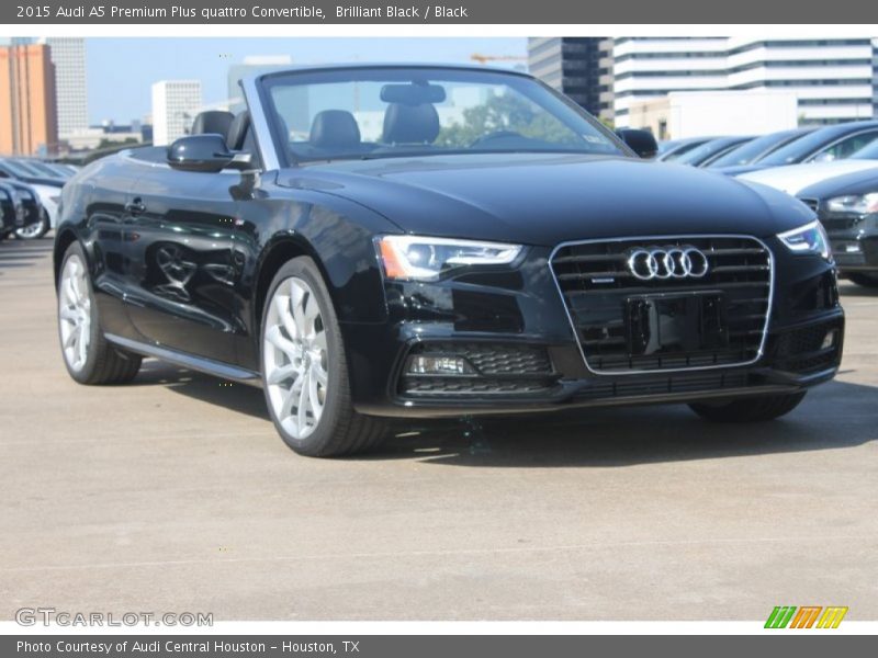 Brilliant Black / Black 2015 Audi A5 Premium Plus quattro Convertible