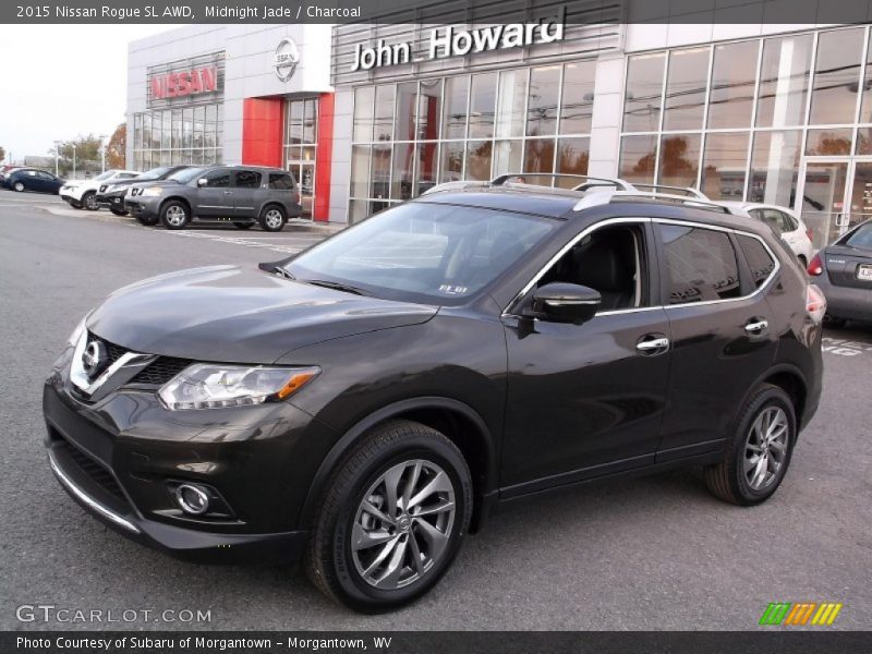 Midnight Jade / Charcoal 2015 Nissan Rogue SL AWD