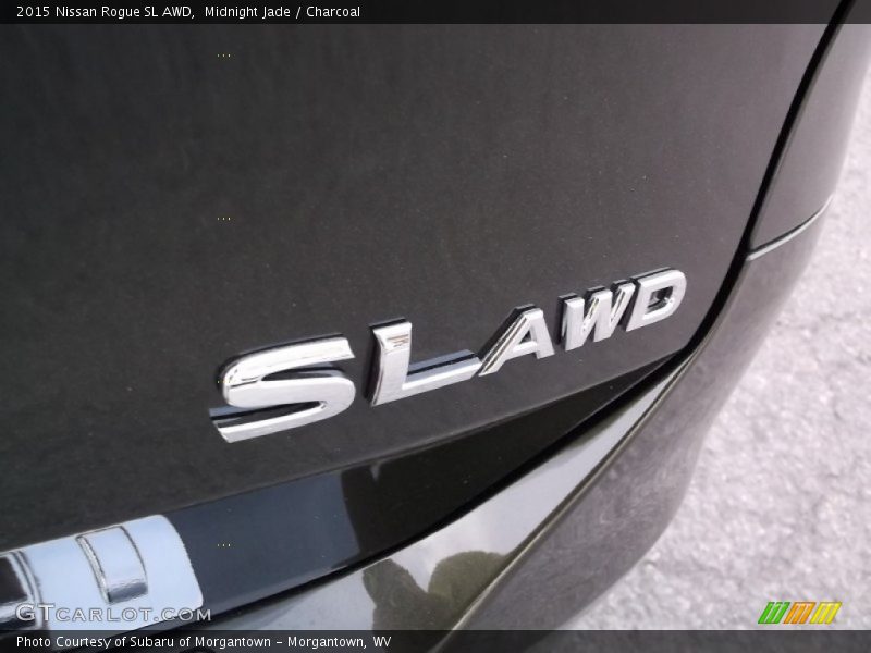 Midnight Jade / Charcoal 2015 Nissan Rogue SL AWD