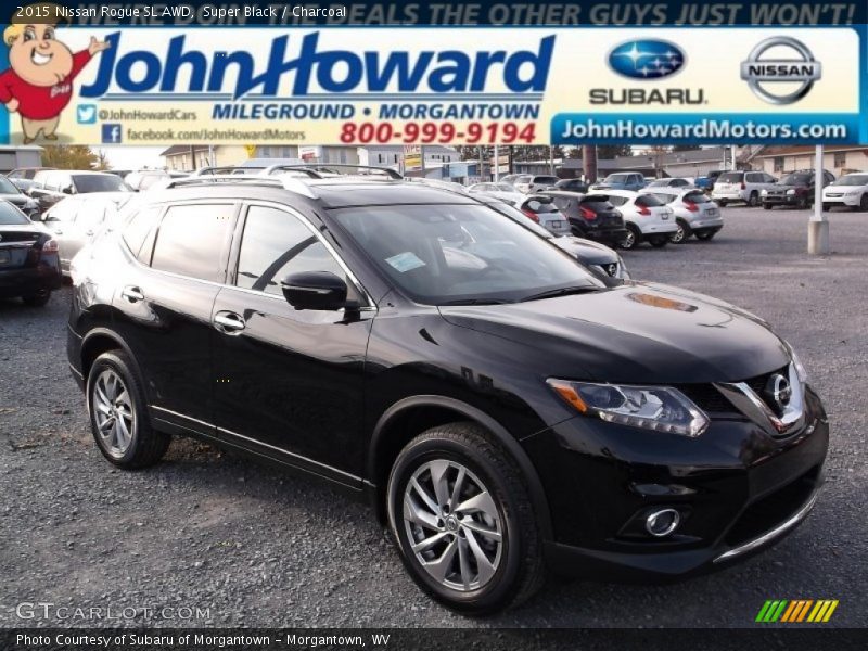 Super Black / Charcoal 2015 Nissan Rogue SL AWD