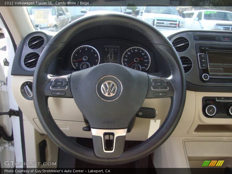Candy White / Beige 2012 Volkswagen Tiguan SE