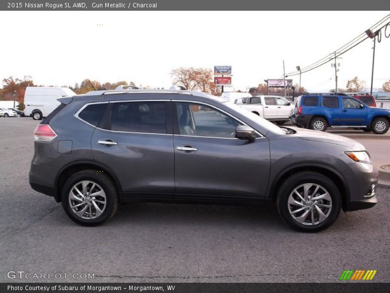 Gun Metallic / Charcoal 2015 Nissan Rogue SL AWD