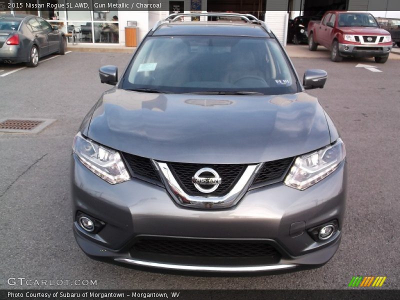 Gun Metallic / Charcoal 2015 Nissan Rogue SL AWD