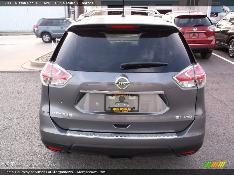 Gun Metallic / Charcoal 2015 Nissan Rogue SL AWD