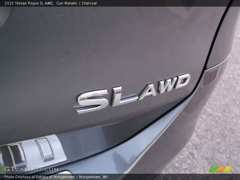Gun Metallic / Charcoal 2015 Nissan Rogue SL AWD