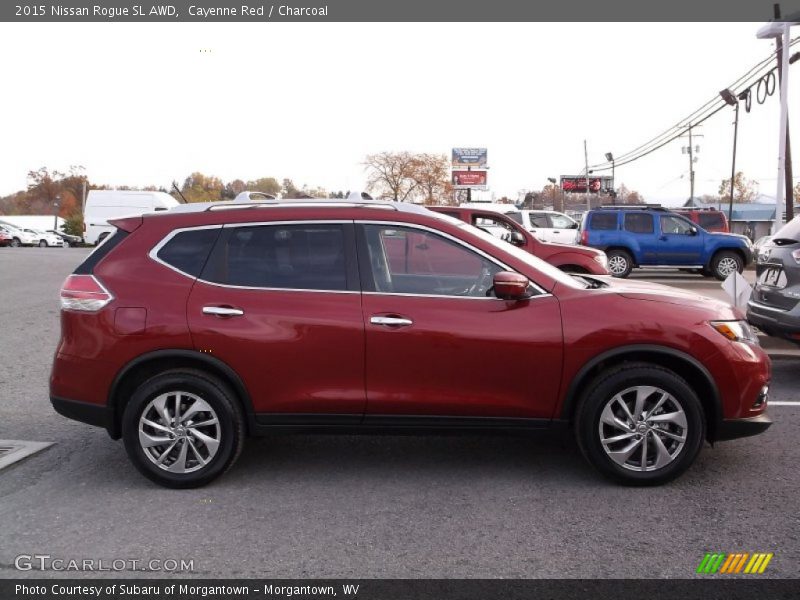 Cayenne Red / Charcoal 2015 Nissan Rogue SL AWD