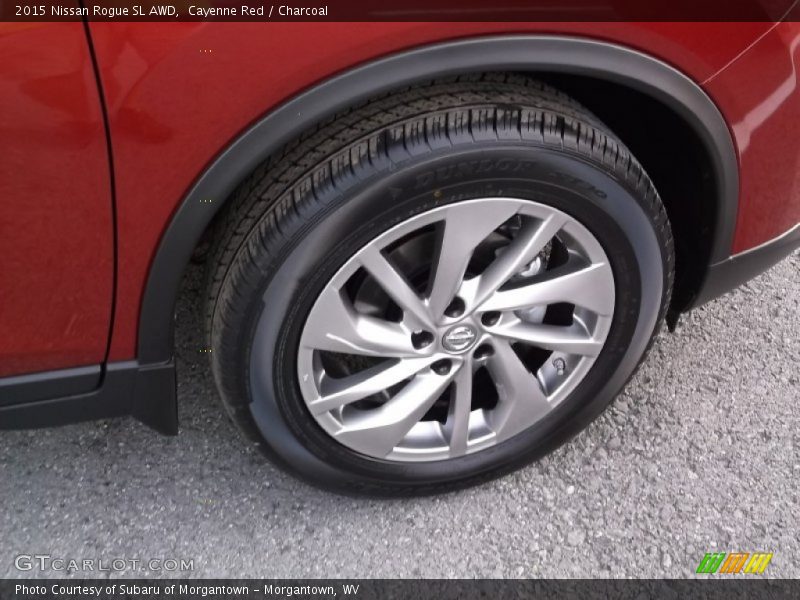 Cayenne Red / Charcoal 2015 Nissan Rogue SL AWD