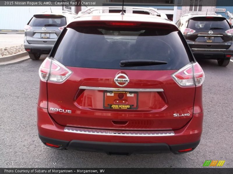 Cayenne Red / Charcoal 2015 Nissan Rogue SL AWD