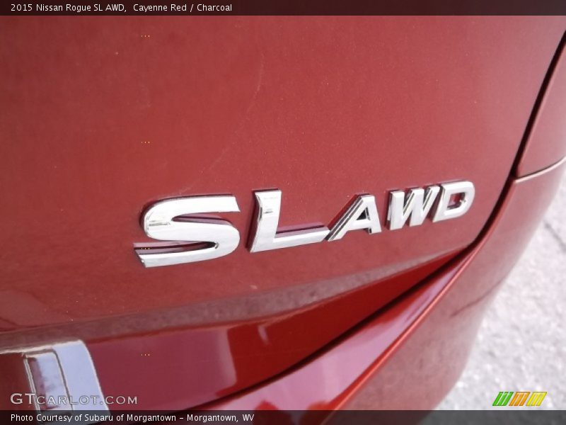 Cayenne Red / Charcoal 2015 Nissan Rogue SL AWD