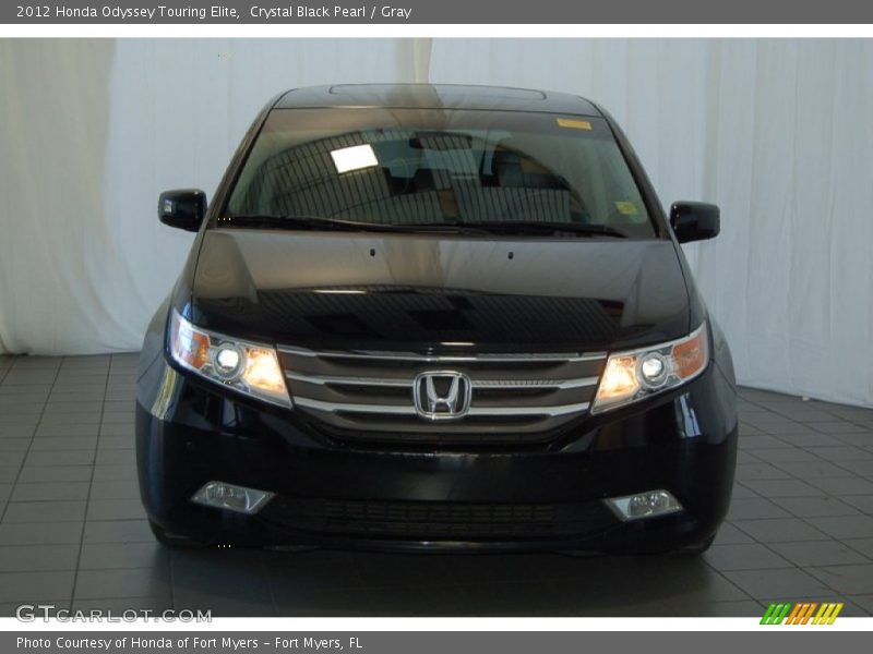 Crystal Black Pearl / Gray 2012 Honda Odyssey Touring Elite