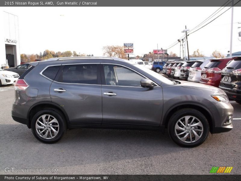 Gun Metallic / Charcoal 2015 Nissan Rogue SL AWD