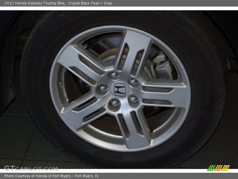 Crystal Black Pearl / Gray 2012 Honda Odyssey Touring Elite