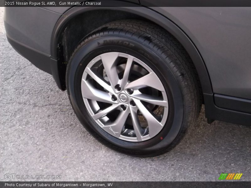 Gun Metallic / Charcoal 2015 Nissan Rogue SL AWD