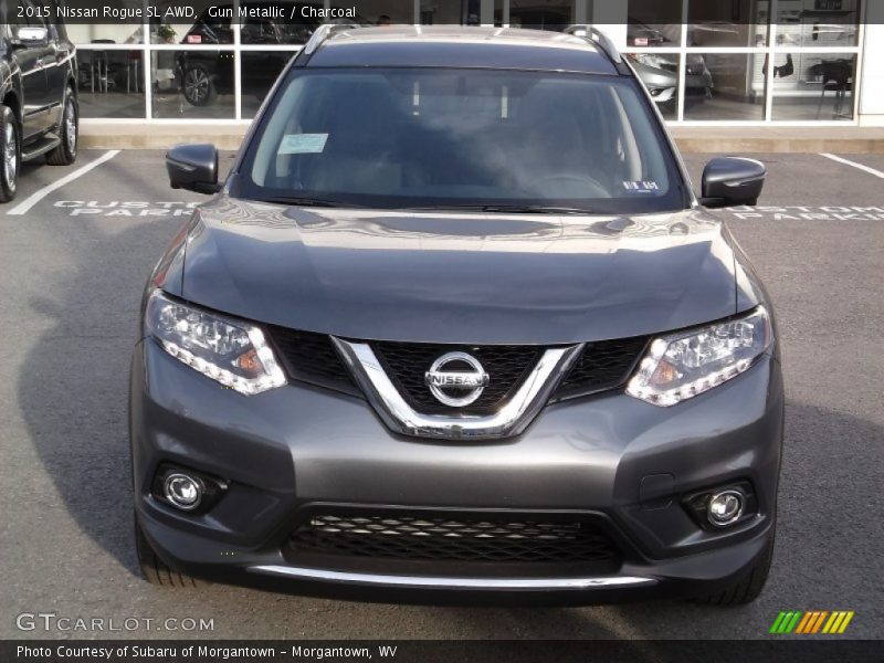 Gun Metallic / Charcoal 2015 Nissan Rogue SL AWD