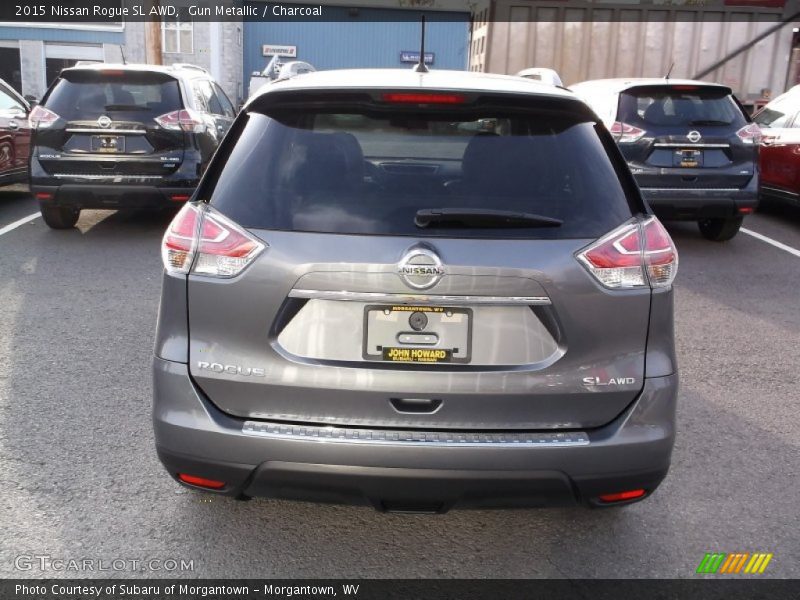 Gun Metallic / Charcoal 2015 Nissan Rogue SL AWD