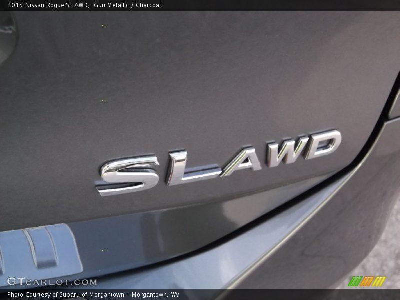 Gun Metallic / Charcoal 2015 Nissan Rogue SL AWD