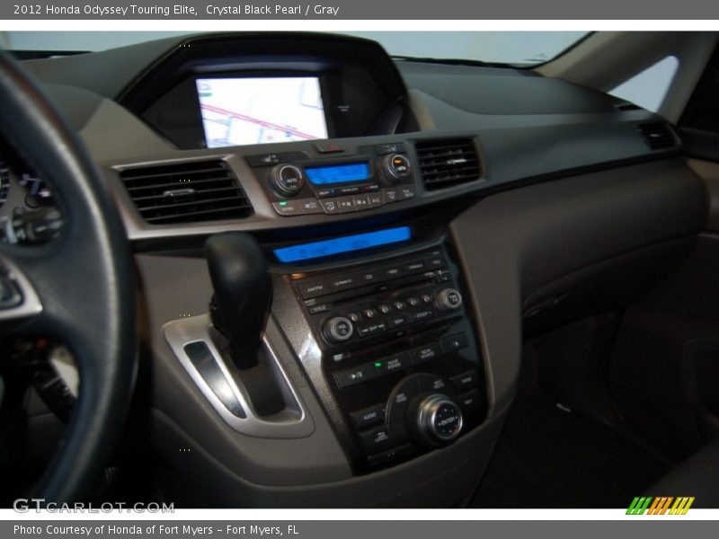 Crystal Black Pearl / Gray 2012 Honda Odyssey Touring Elite
