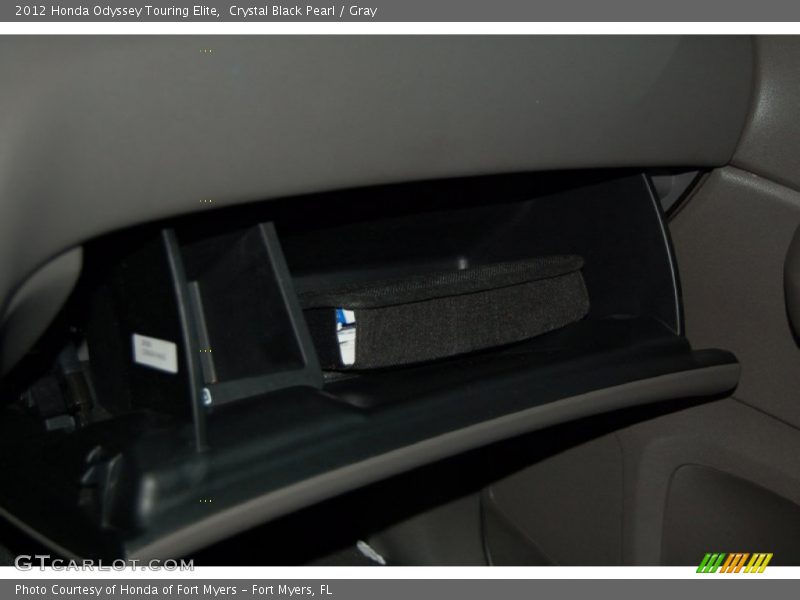 Crystal Black Pearl / Gray 2012 Honda Odyssey Touring Elite