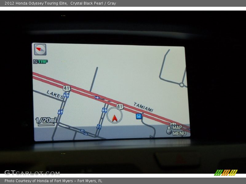 Crystal Black Pearl / Gray 2012 Honda Odyssey Touring Elite