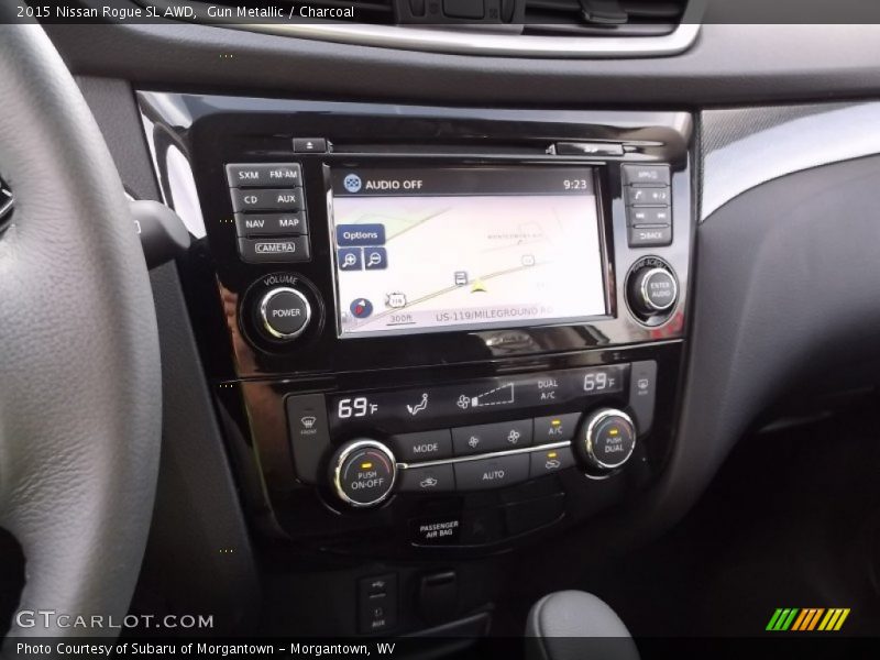 Gun Metallic / Charcoal 2015 Nissan Rogue SL AWD