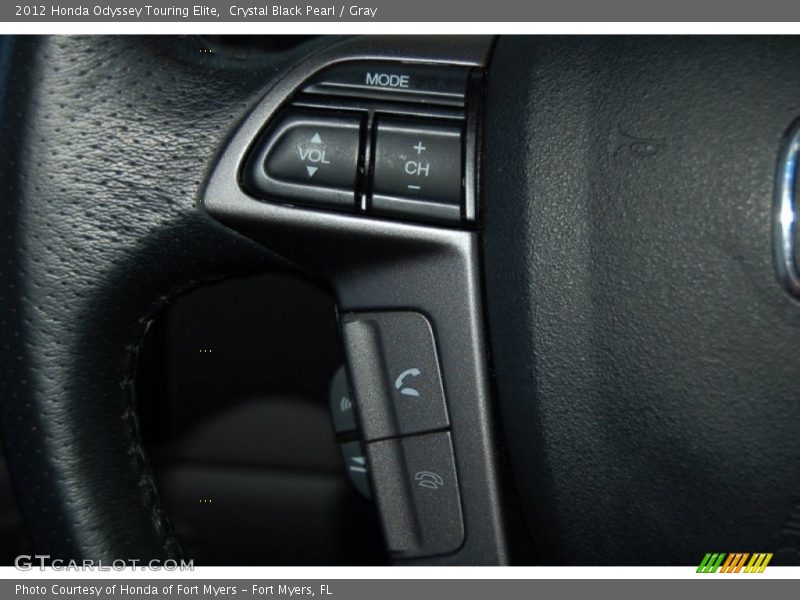 Crystal Black Pearl / Gray 2012 Honda Odyssey Touring Elite