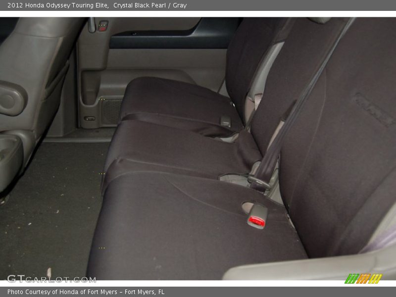 Crystal Black Pearl / Gray 2012 Honda Odyssey Touring Elite